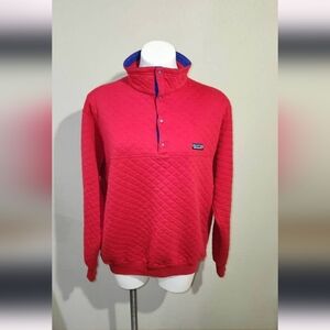 Vintage 80s 90s Patagonia Diamond Quilt Snap-T Pullover Top